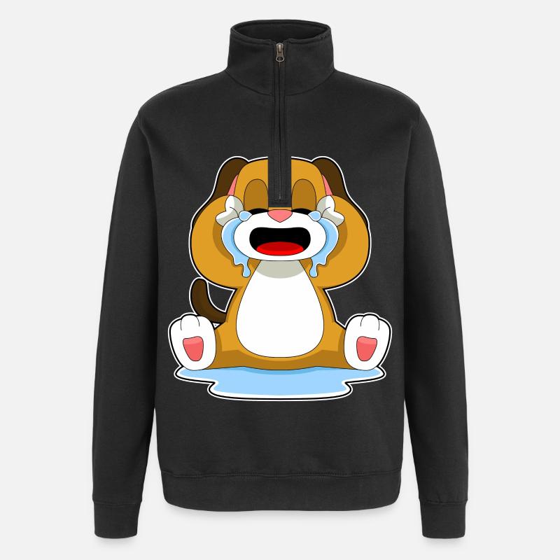 Larmes de chien - Sweat à zip 1/4 - noir