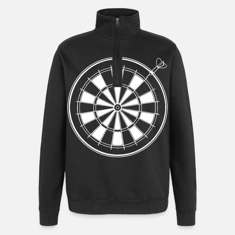 Dart Grafik - Quarter-Zip-Sweatshirt - Schwarz
