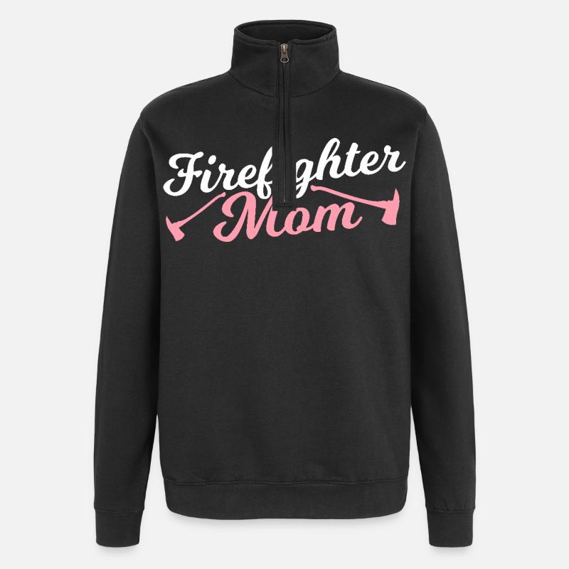 Fire Brigade Mom - Quarter-Zip Sweatshirt - black