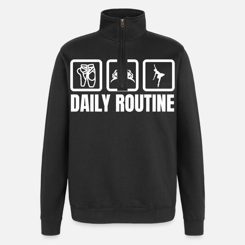 Routine quotidienne de la ballerine - Sweat à zip 1/4 - noir