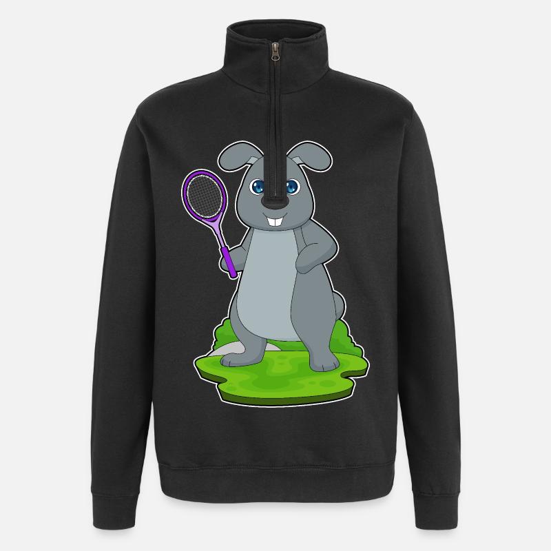 Rabbit Tennis Rackets - Quarter-Zip Sweatshirt - black