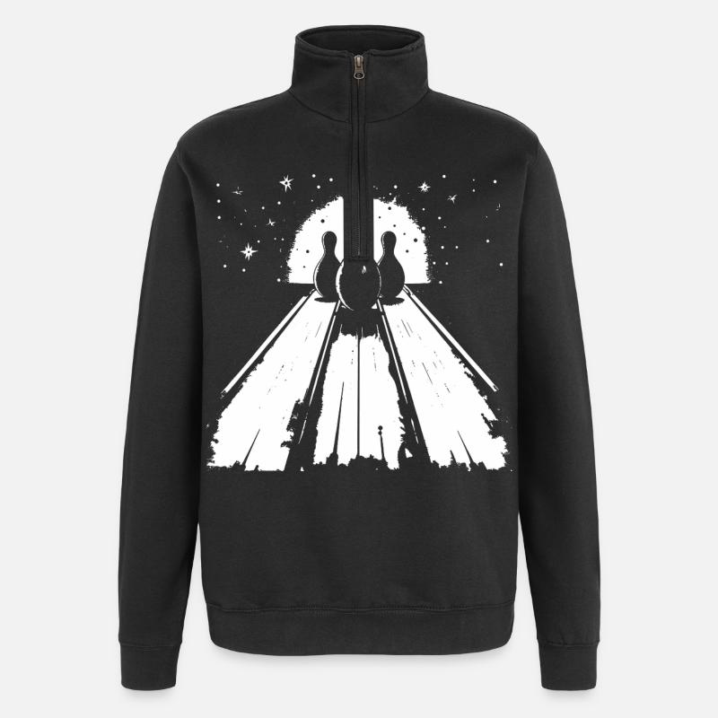 Bowling - Sweat à zip 1/4 - noir