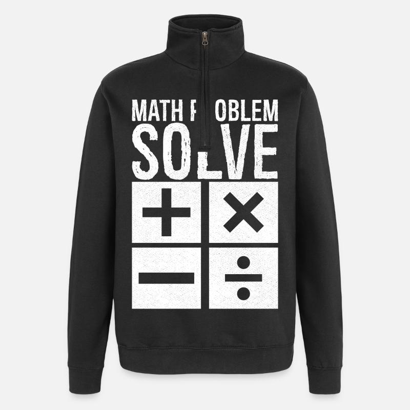 math problem solve - Quarter-Zip Sweatshirt - black