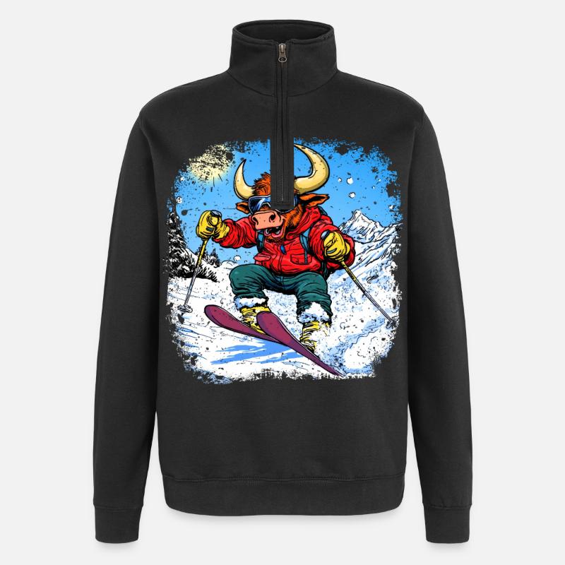 Ski Taurus - Sweat à zip 1/4 - noir