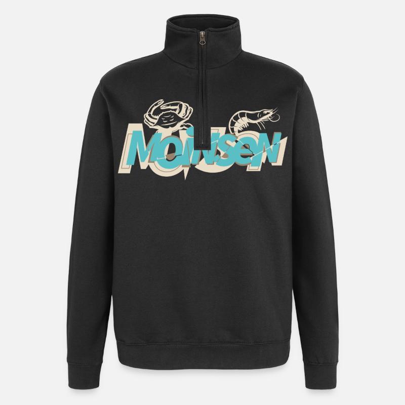 Moinsen & Krabben - Quarter-Zip-Sweatshirt - Schwarz