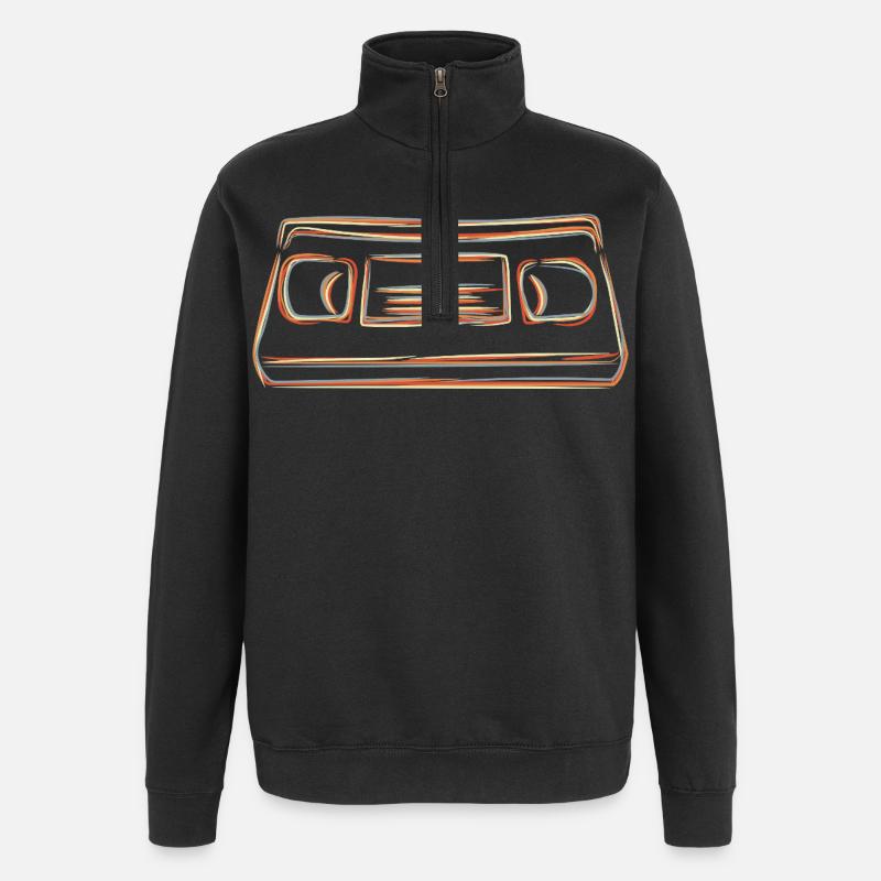 Cassette VHS - Sweat à zip 1/4 - noir