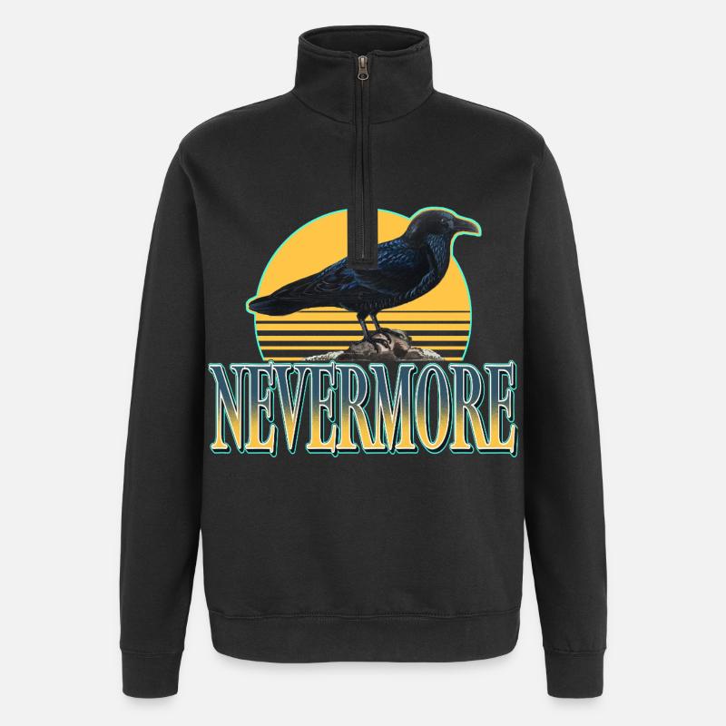 Nevermore – Ravens & Gothic Aesthetics - Quarter-Zip Sweatshirt - black