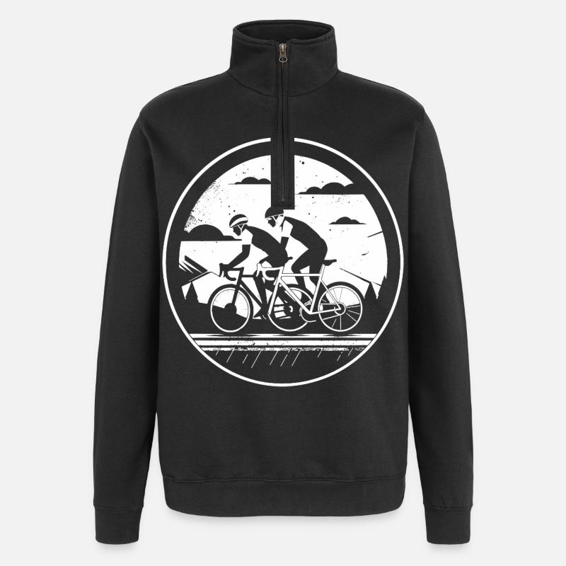 Illustration de cyclisme - Sweat à zip 1/4 - noir
