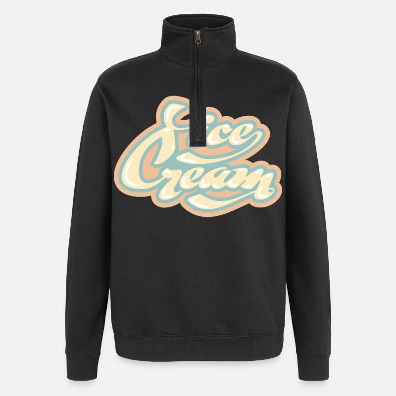 Tourbillon de glace - Sweat à zip 1/4 - noir