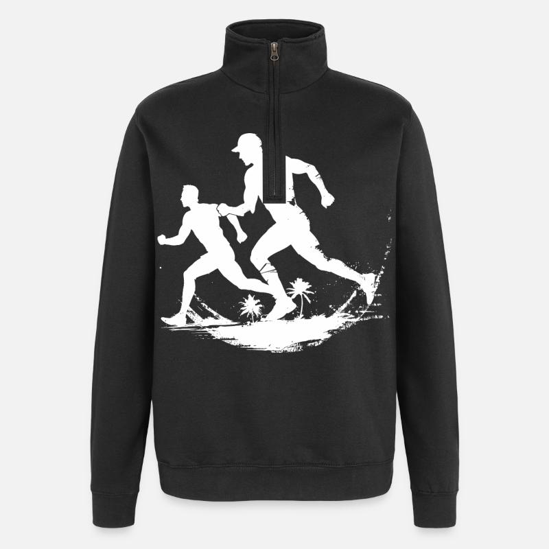 Running Chart - Quarter-Zip Sweatshirt - black