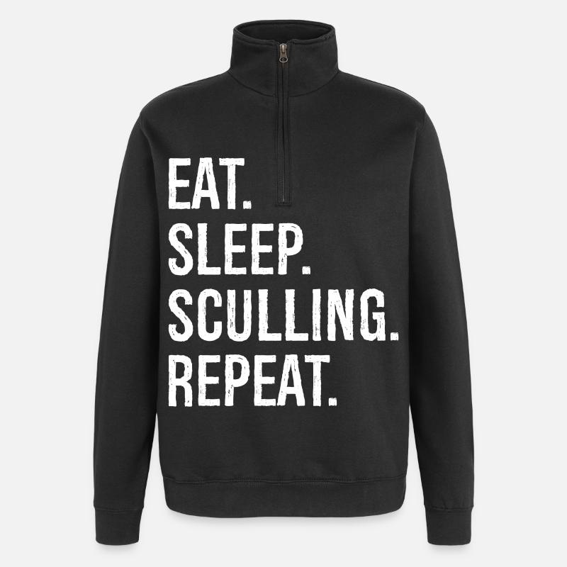Manger dormir godille répéter - Sweat à zip 1/4 - noir