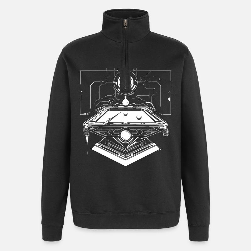 Billard Steampunk - Sweat à zip 1/4 - noir