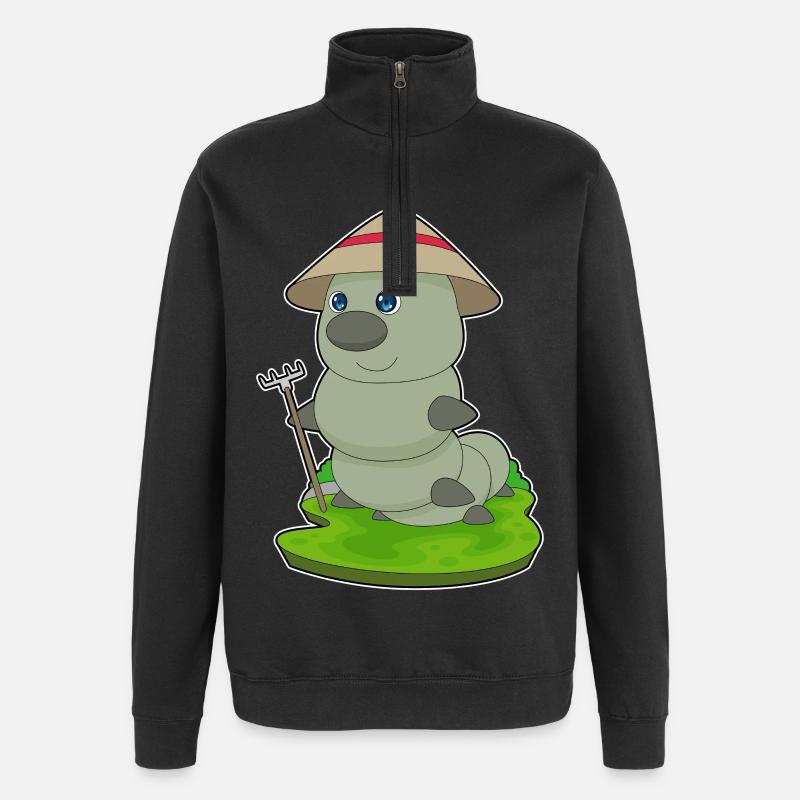 Râteau fermier Caterpillar - Sweat à zip 1/4 - noir