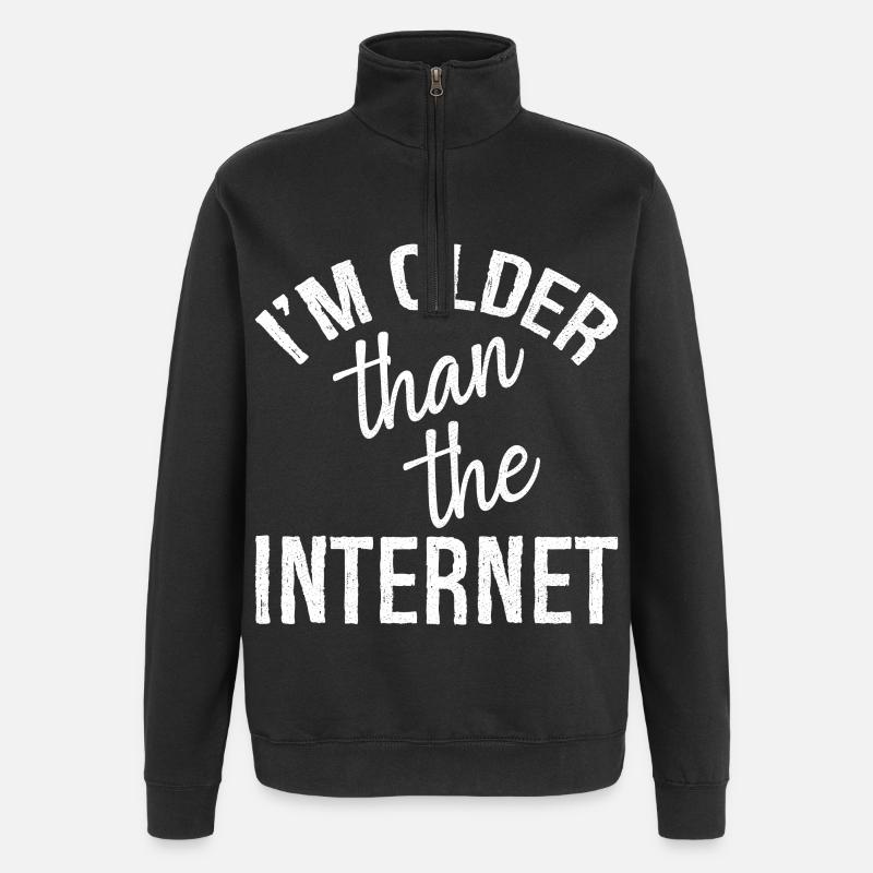 I'm older than the Internet - Quarter-Zip Sweatshirt - black