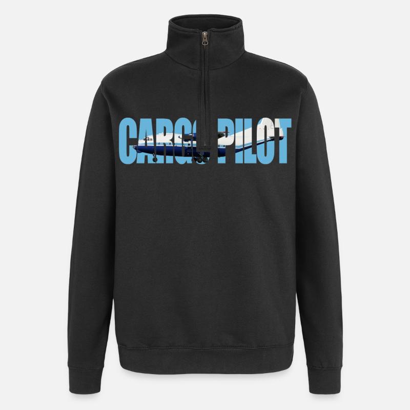 Cargo pilot An-12 - Quarter-Zip Sweatshirt - black