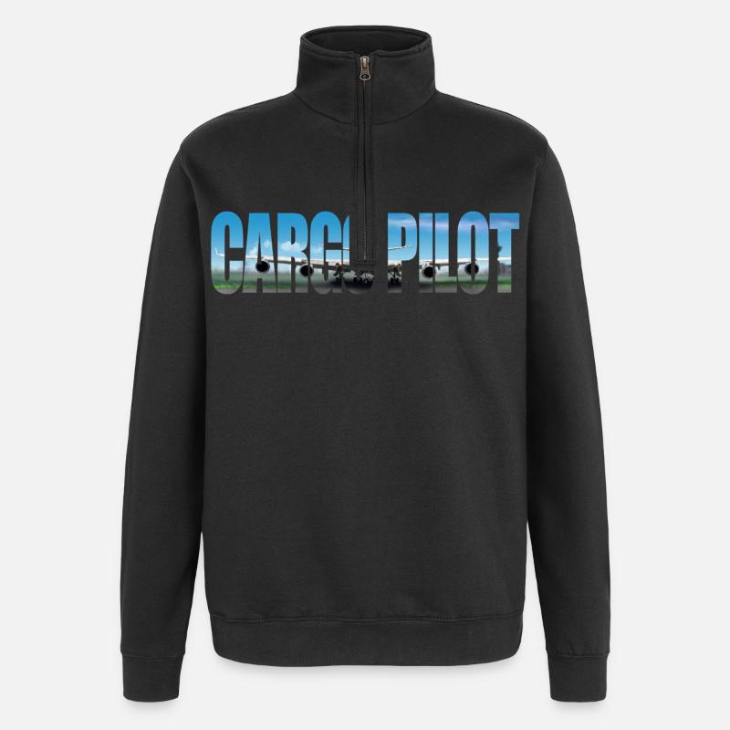 Cargo pilot - Quarter-Zip Sweatshirt - black