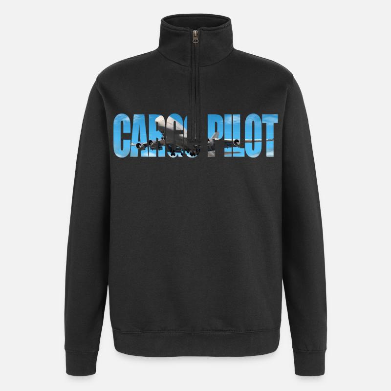 Cargo pilot - Quarter-Zip Sweatshirt - black