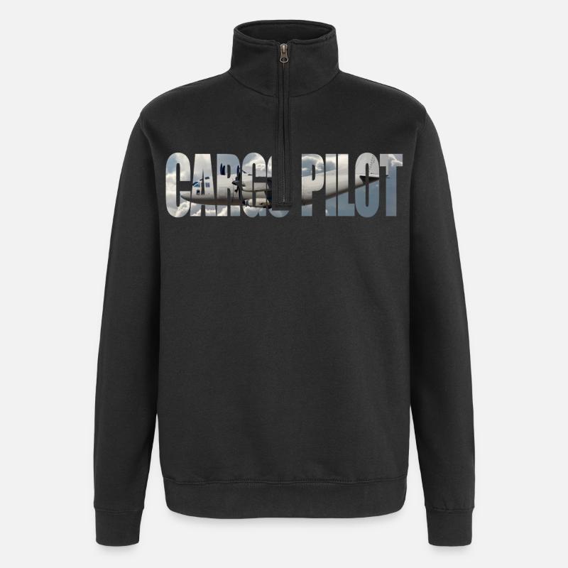 Cargo pilot C-27 - Quarter-Zip Sweatshirt - black