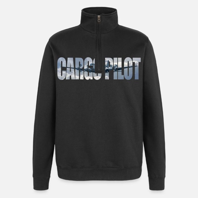 Cargo pilot DC-4 - Quarter-Zip Sweatshirt - black