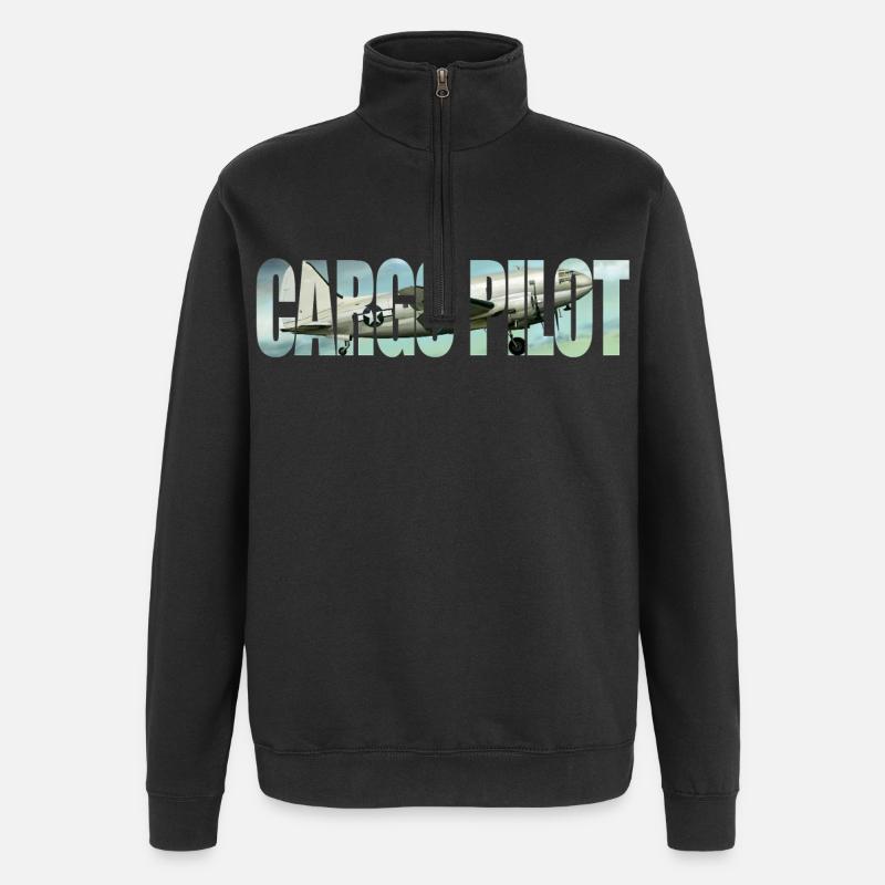 Cargo pilot C-46 - Quarter-Zip Sweatshirt - black