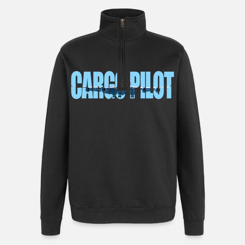 Cargo pilot - Quarter-Zip Sweatshirt - black