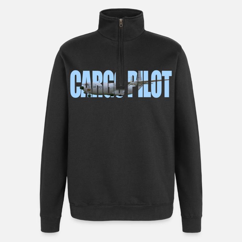 Cargo pilot C-133 - Quarter-Zip Sweatshirt - black