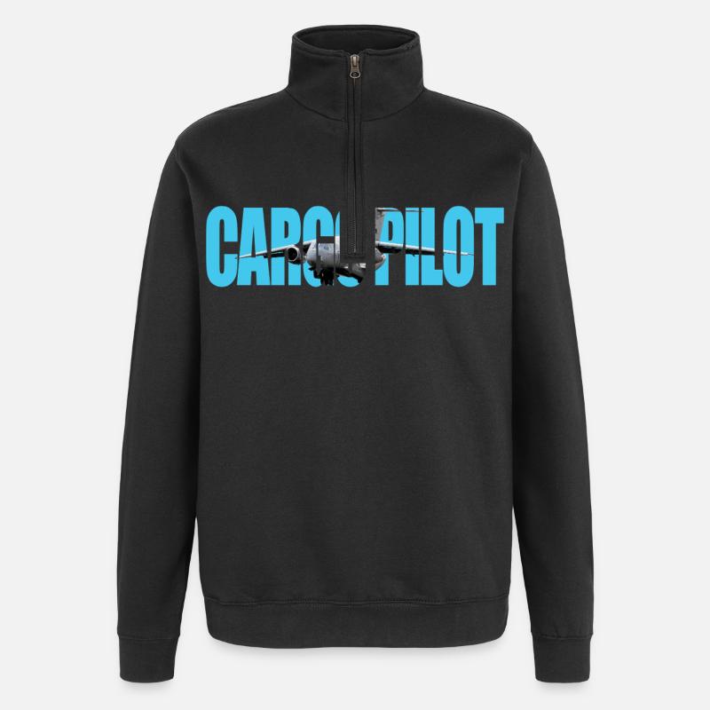 Cargo pilot C-390 - Quarter-Zip Sweatshirt - black