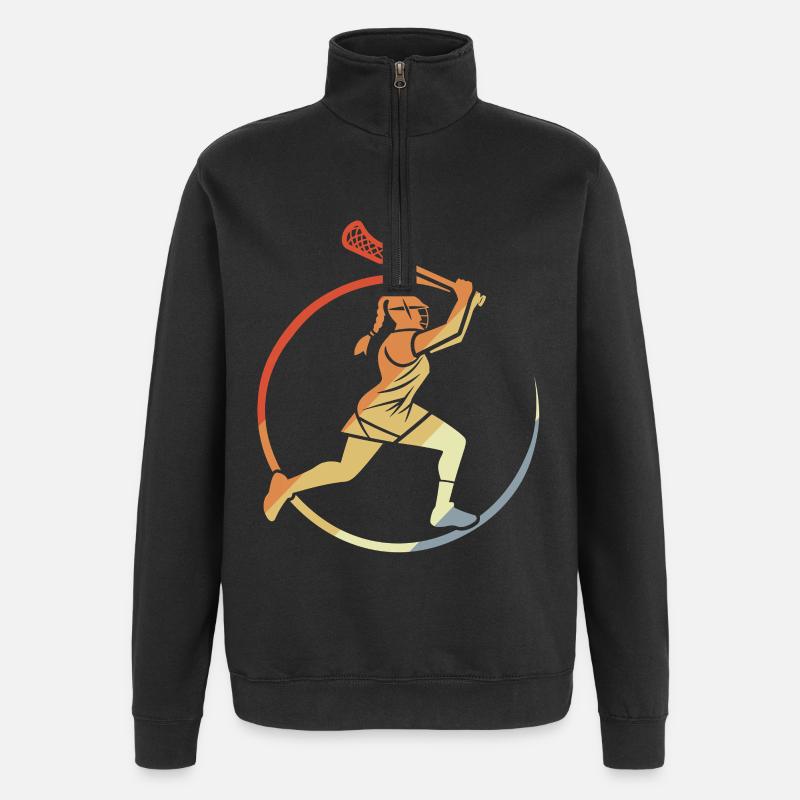 Frauen Lacrosse - Quarter-Zip-Sweatshirt - Schwarz