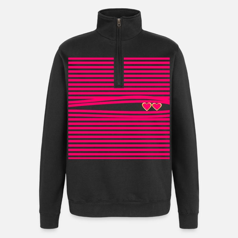 DÉCLARATION D’AMOUR RELATION CŒURS D’AMOUR - Sweat à zip 1/4 - noir