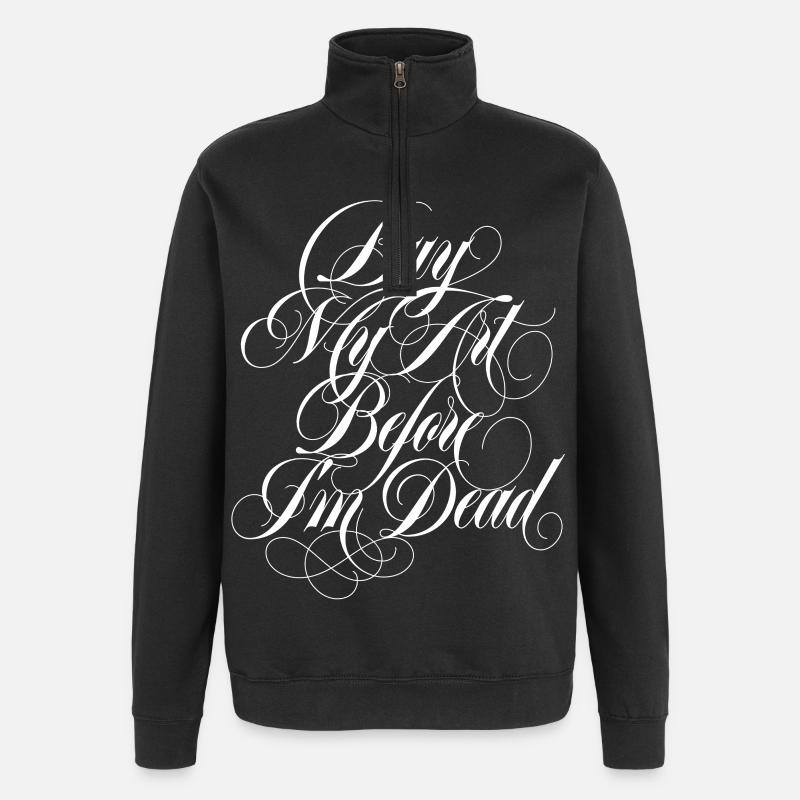 Acheter mon art - Sweat à zip 1/4 - noir