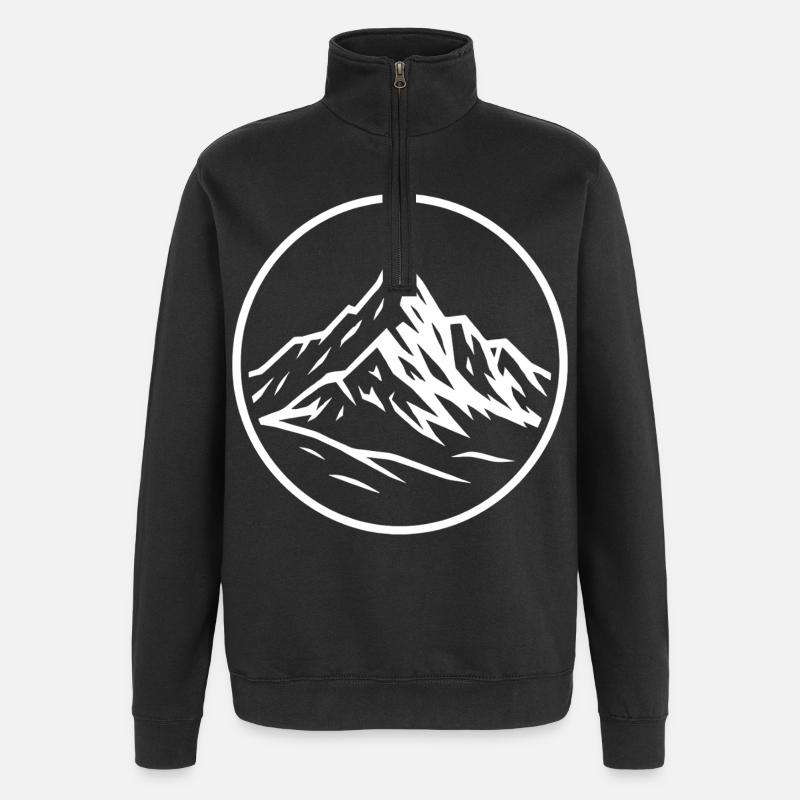 Großglockner - Sweat à zip 1/4 - noir