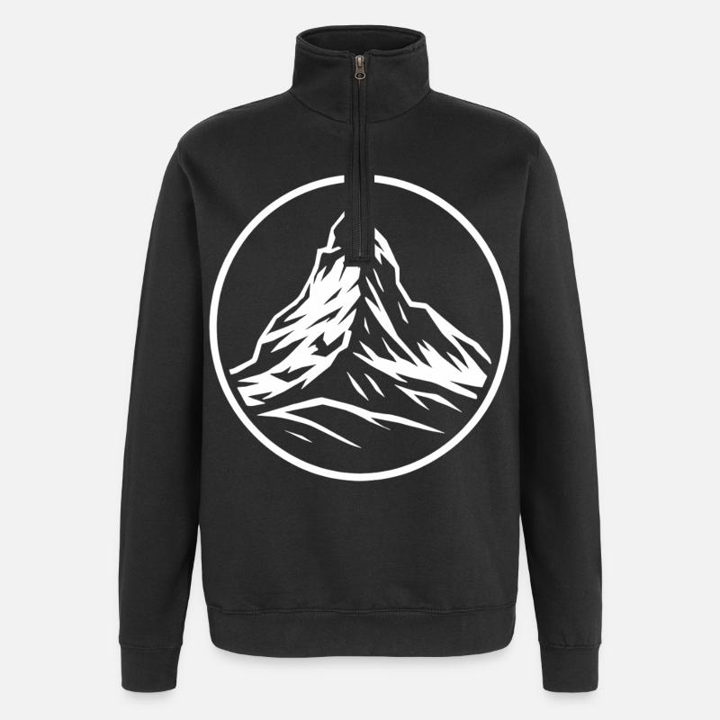 Cervin - Sweat à zip 1/4 - noir