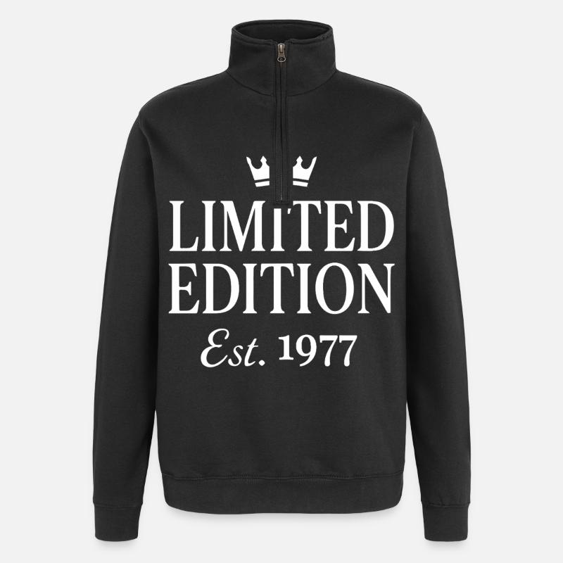 Limited Edition Est. 1977 - Quarter-Zip-Sweatshirt - Schwarz