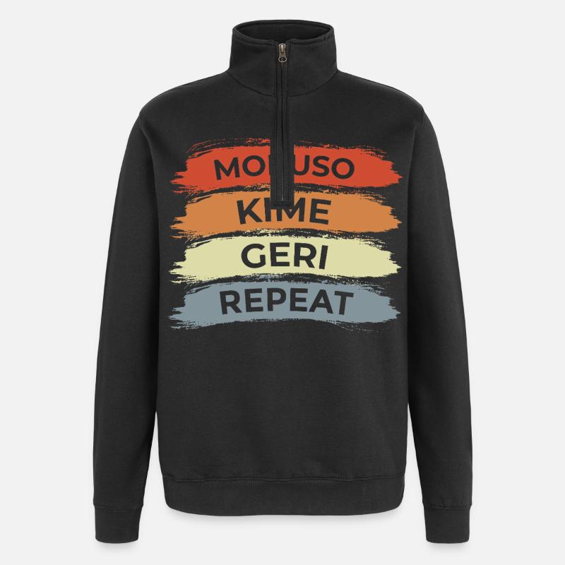 Karate Techniques - Quarter-Zip Sweatshirt - black