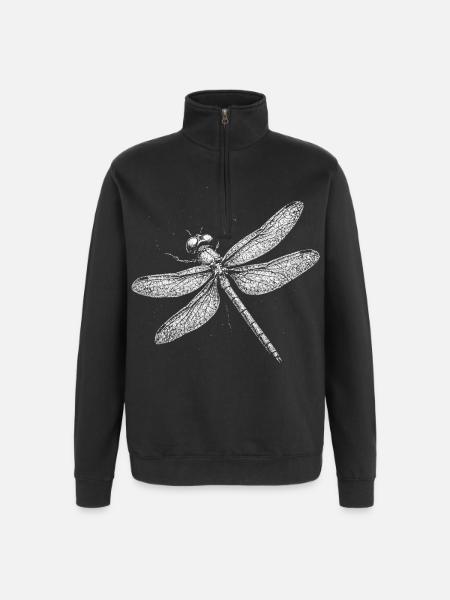 Dragonfly - Quarter-Zip Sweatshirt - black