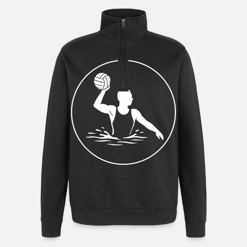 Puissance du water-polo - Sweat à zip 1/4 - noir