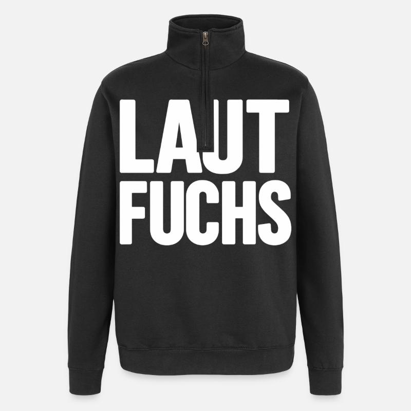 LAUTFUCHS - Quarter-Zip-Sweatshirt - Schwarz