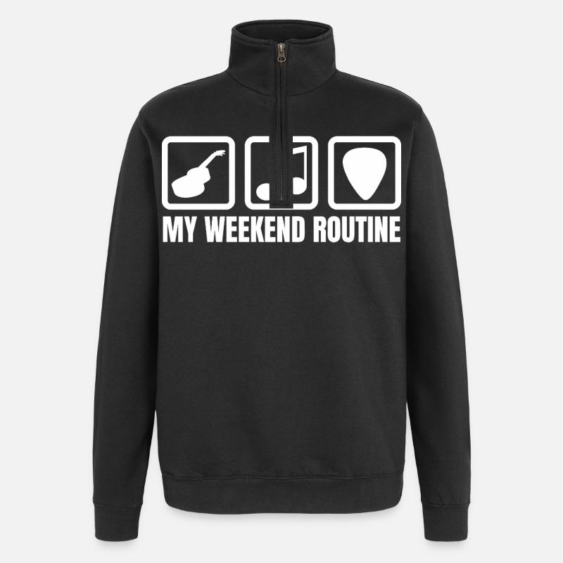 Guitar Player Weekend - Quarter-Zip Sweatshirt - black