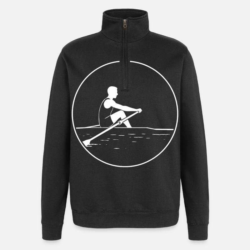 Kraft der Stille - Quarter-Zip-Sweatshirt - Schwarz