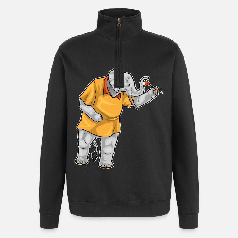 Fléchette éléphant Fléchette - Sweat à zip 1/4 - noir