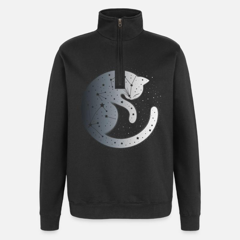 Silence - Sweat à zip 1/4 - noir