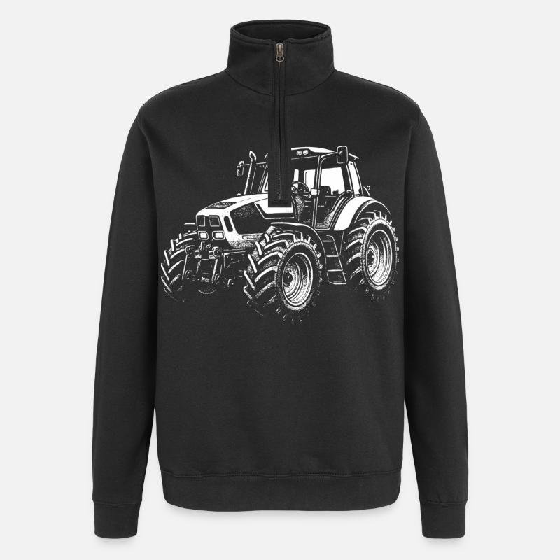 Puissance du terrain – Édition rétro - Sweat à zip 1/4 - noir