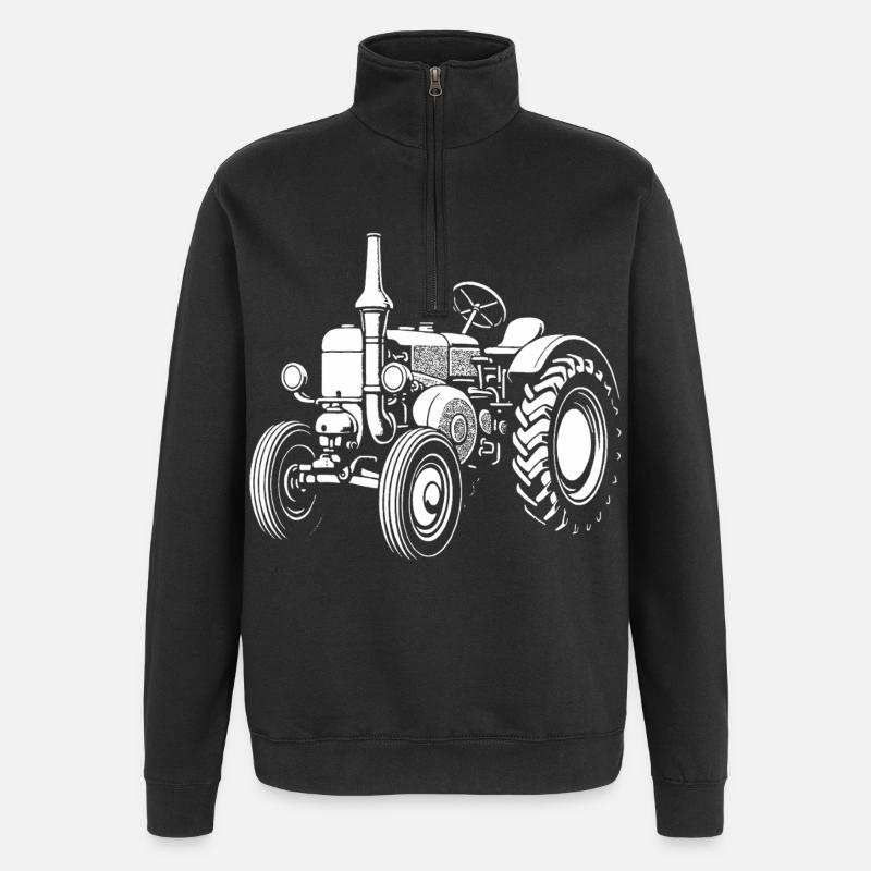 Héros nostalgique des champs - Sweat à zip 1/4 - noir