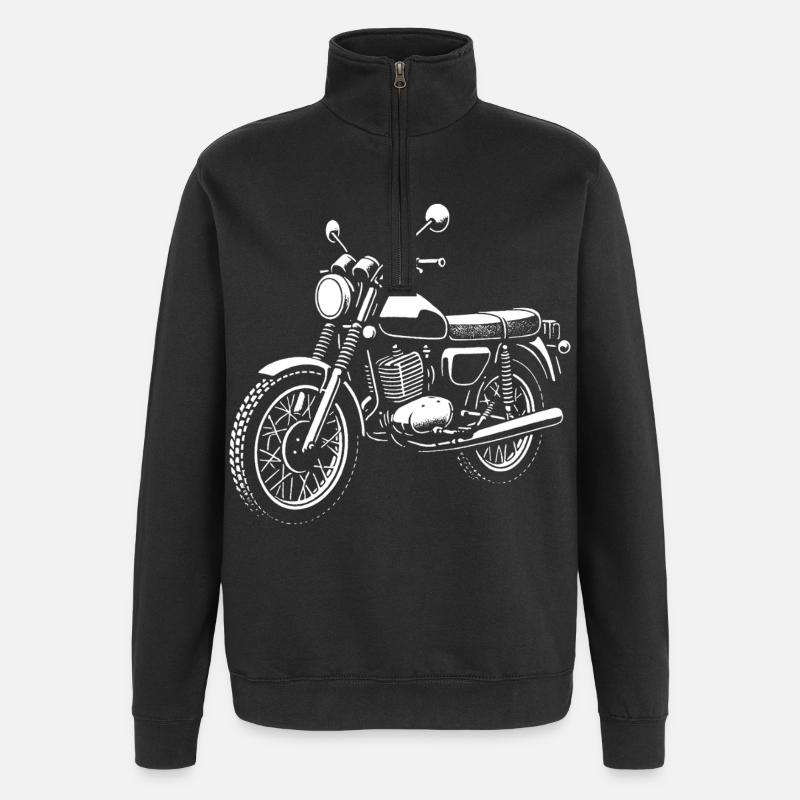 Two-Stroke Legend Retro - Quarter-Zip Sweatshirt - black