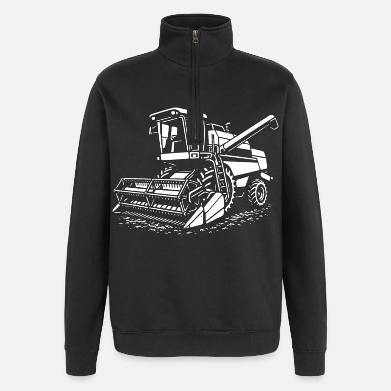 Erntekraft pur - Quarter-Zip-Sweatshirt - Schwarz
