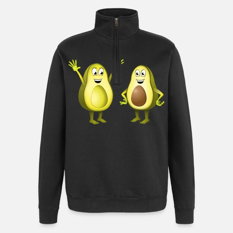Image de deux avocats joyeux - Sweat à zip 1/4 - noir