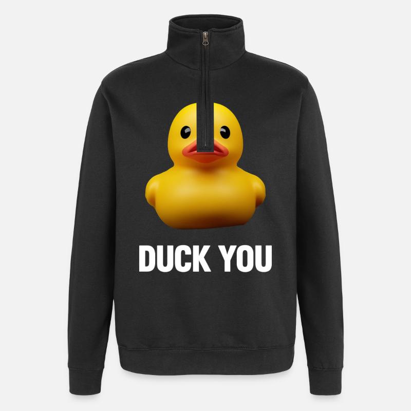Canard ou - Sweat à zip 1/4 - noir
