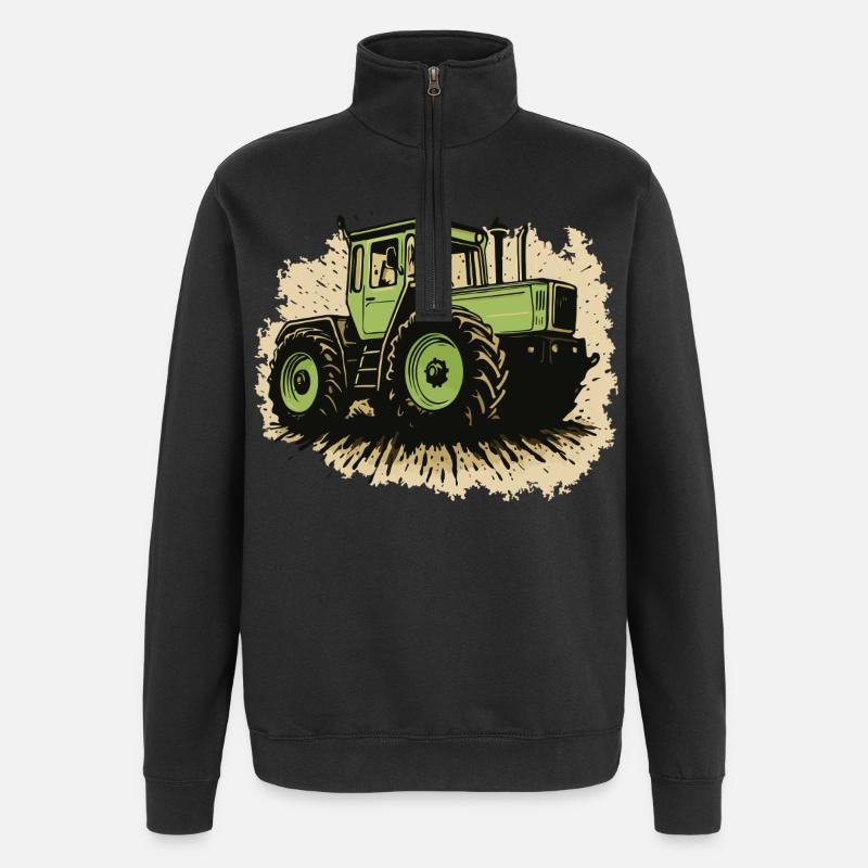 Traktor - Quarter-Zip-Sweatshirt - Schwarz