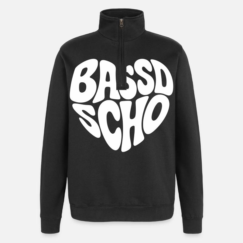 Bassd scho - Quarter-Zip-Sweatshirt - Schwarz