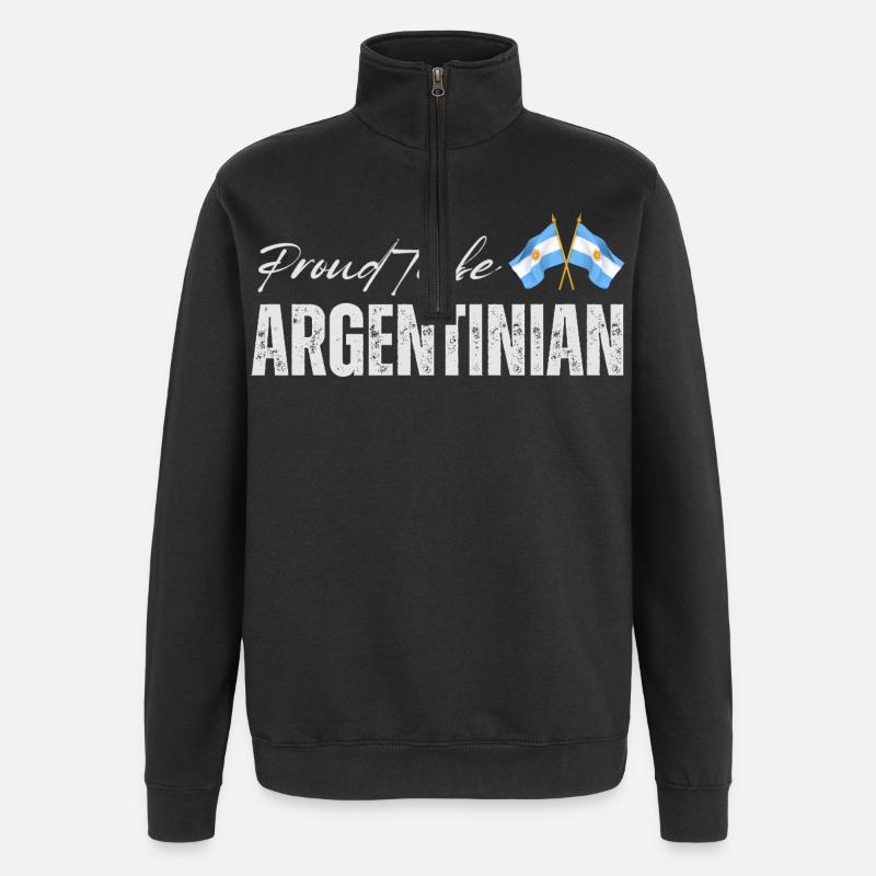Stolzer Argentinier, ich liebe Argentinien - Quarter-Zip-Sweatshirt - Schwarz